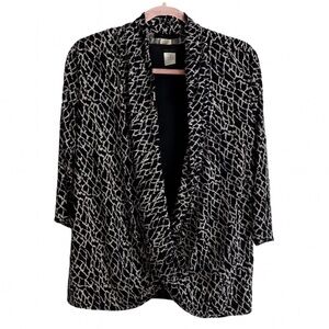 Jennie & Markus layered wrap Black and White Women's top sz xl